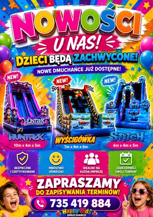 Wynajem zapraszam dmuchamiec maskotka