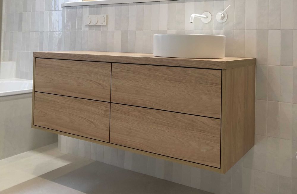 Szafka pod umywalkę 130 cm - BLUM - meble łazienkowe na wymiar