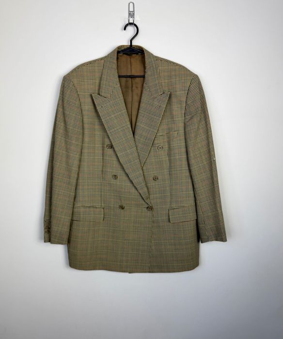 Wełniana Dwurzędowa Marynarka Burberry Burberry’s 100% Pure New Wool