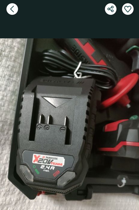 Wiertarka udarowa Parkside 20V X20 Team bateria 2Ah + ładowarka NOWA