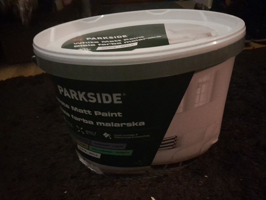 Farba biała matowa parkside 11l