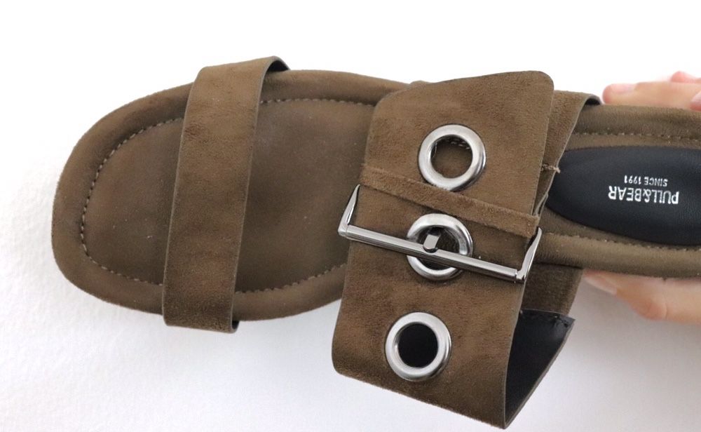 Sandálias castanhas plataforma