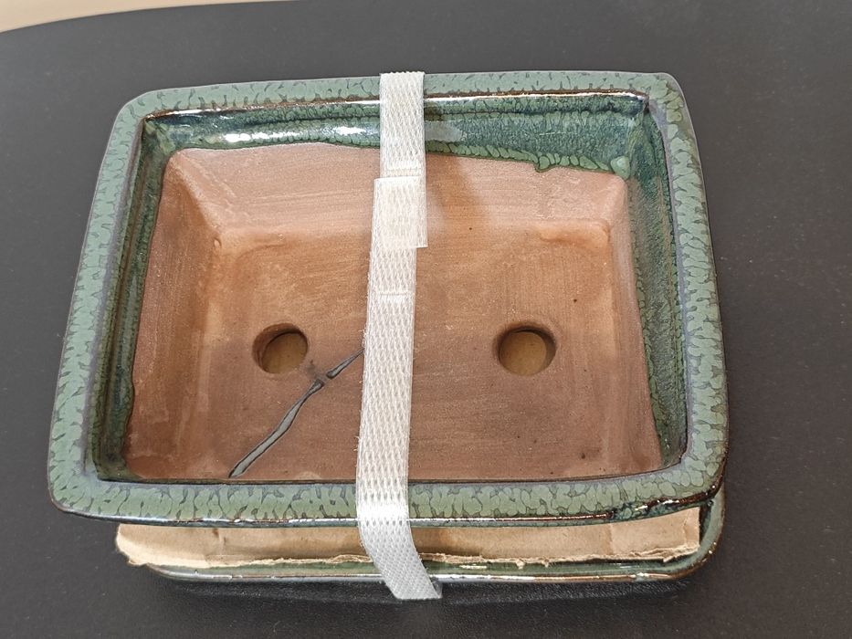 Vaso para bonsai em verde