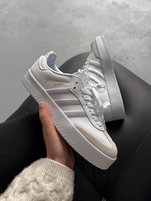 Кросівки Кроссовки Adidas Samba Platform White Белый Білий Кросовки Демісезон