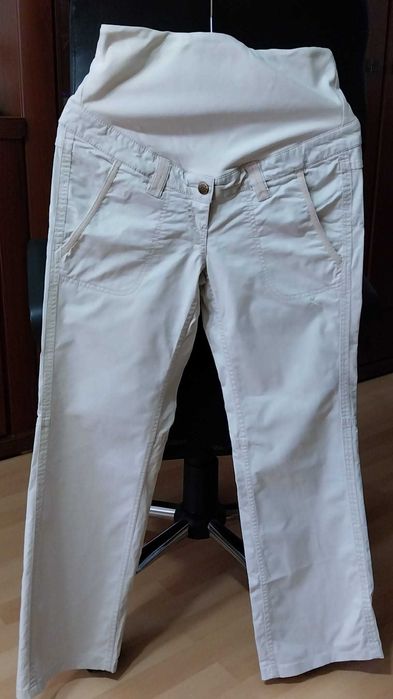 Spodnie ciążowe rozmiar S  H&M  jasne/ jasnobeżowe