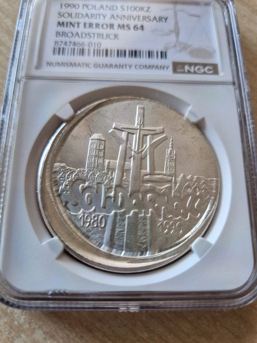1990r. 100000zł błąd wybicia ngc ms64