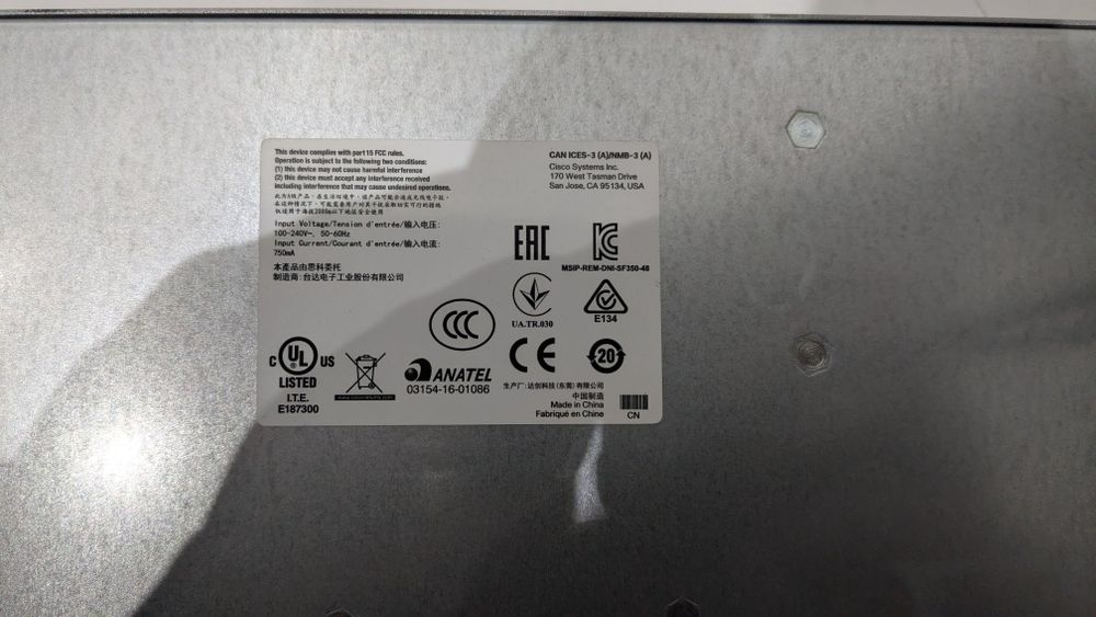 Комутатор керований 3 рівня Cisco SF350-48