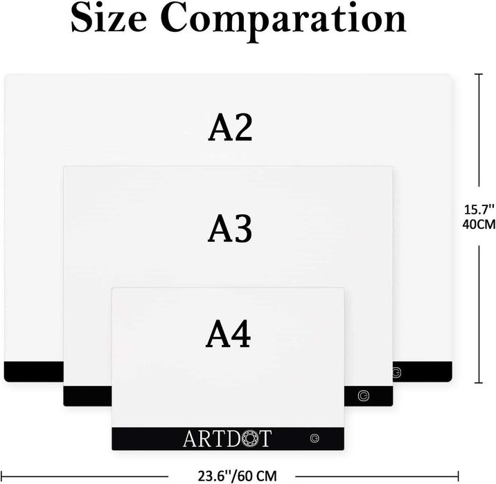 Podświetlana deska kreślarska A2 do haftu diamentowego 5D Artdot + AKC