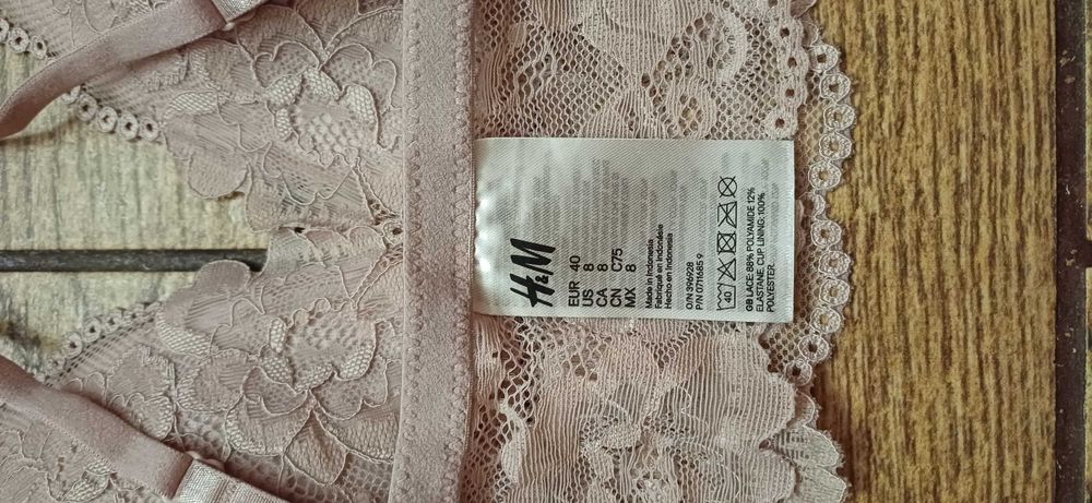 Koronkowy biustonosz H&M r. 40# 75 C