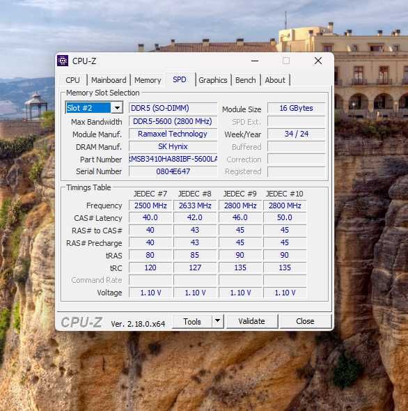 Pamięć RAM SK Hynix 32GB 2x 16GB DDR5 5600MHz SO-DIMM