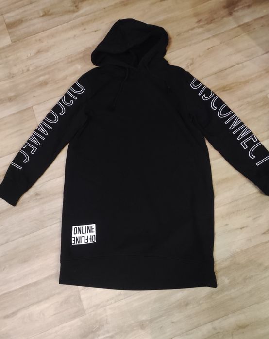 Платье тёплое на флисе, худи-платье Дисней с капюшоном,Лео туника