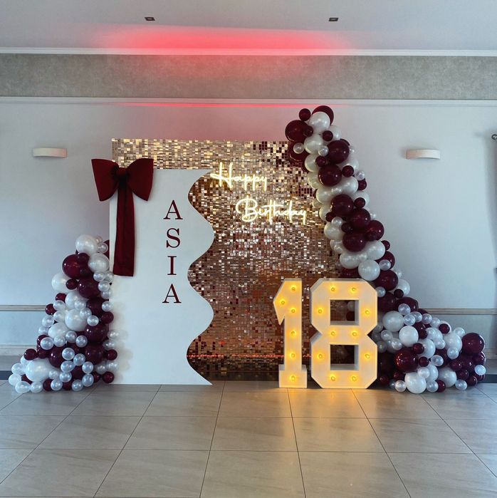 Dekoracje ścianki balonowe