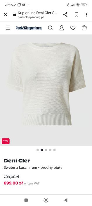 Deni Cler sweter z kaszmirem M AKTUALNE