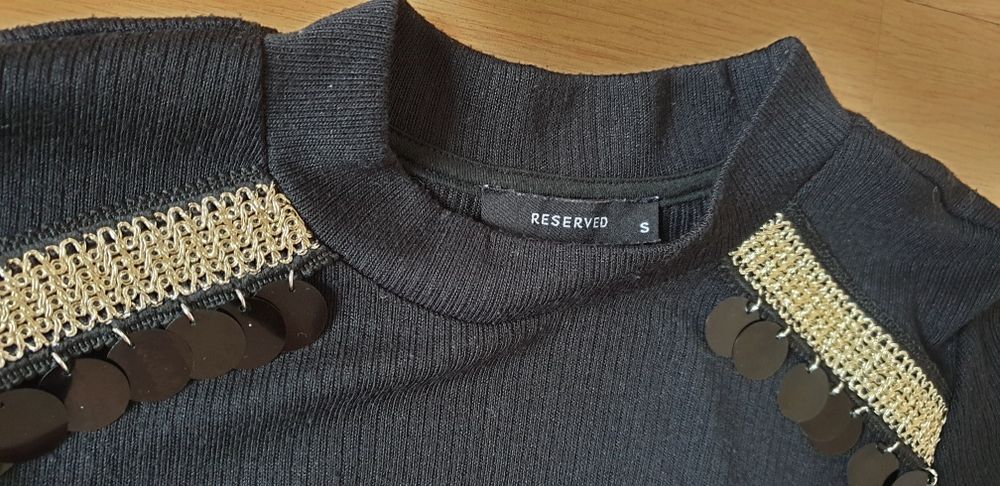Sweter czarny Reserved S M bluzka