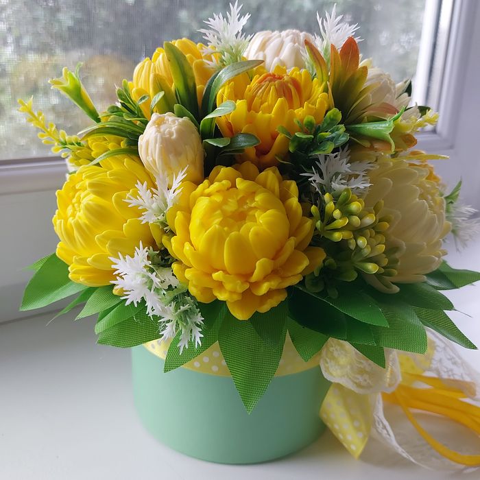 Мыльный букет. Розы. Тюльпаны,  пионы