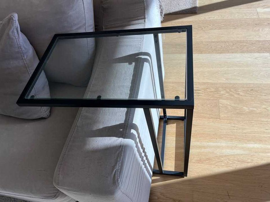 IKEA VITTSJÖ suporte p/portátil, pret-cast/vidro, 35x65 cm