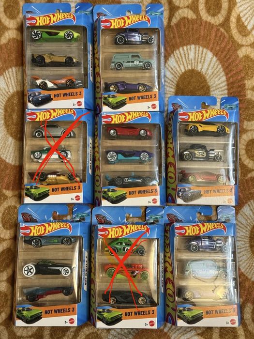 Hot Wheels оригинал — набор из 3 машинок, новые