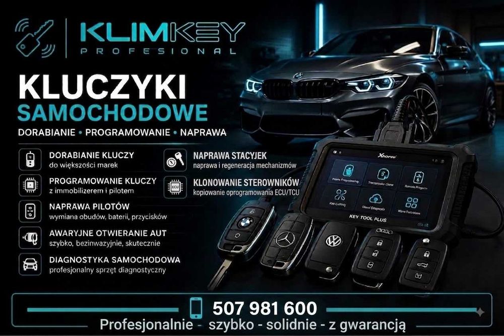 Mobilne dorabianie kluczy samochodowych i awaryjne otwieranie pojazdów