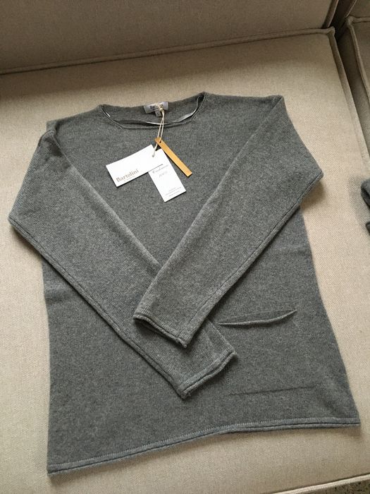 Kaszmirowy 100% sweter kaszmir szary L bartolini nowy prezent