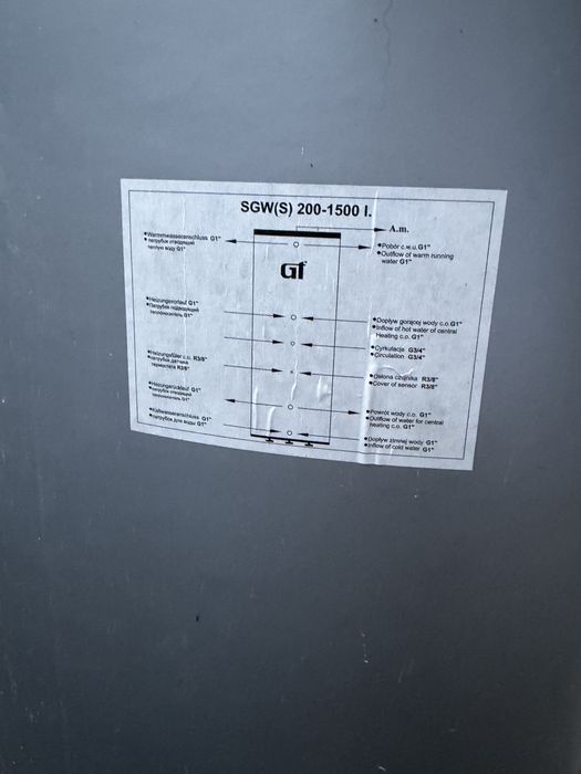 Galmet 200l + grzałka 3kw