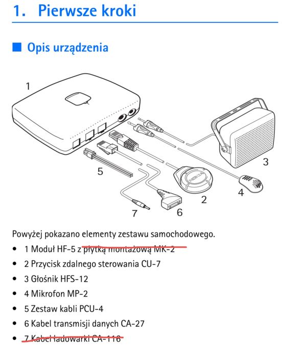 Zestaw głośnomówiący bluetooth Nokia CK-7W (HF-5)