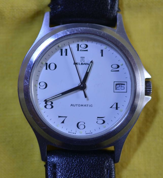 Delbana 25 jewels automatic szwajcarski zegarek naręczny automatyczny