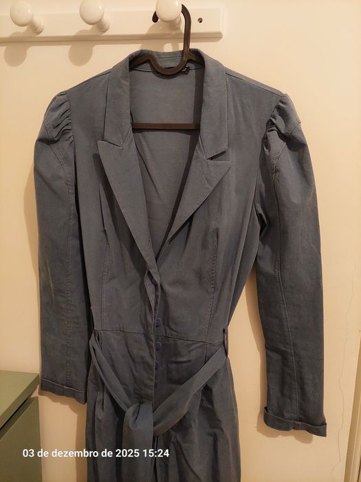 Macacão Azul M com Cinto