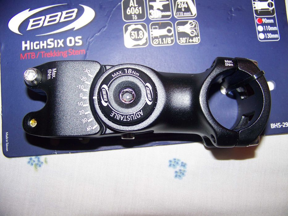 avanço regulável BBB para volante de bicicletas trekking