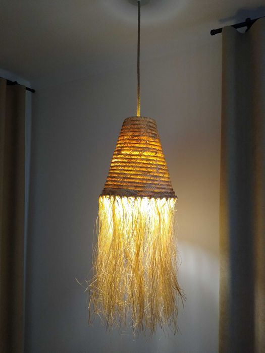 Lampa sufitowa z juty Sklum Vries