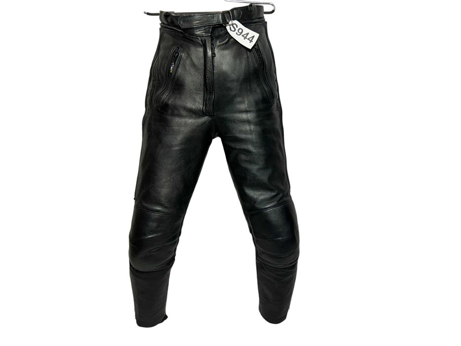Skórzane spodnie motocyklowe damskie r. 46/XL pas 78 (s944)