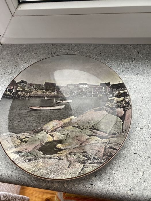 Duży ozdobny talerz port morski żaglówki sentymentalny Royal doulton