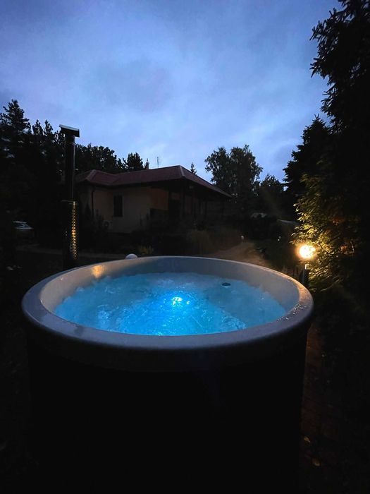 Duża balia do sauna ogrodowa jacuzzi basen LED pokrywa transportGRATIS