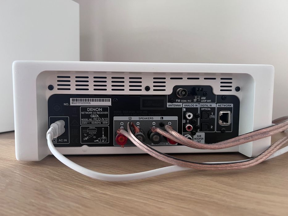 Denon CEOL N10 + Kolumny Wilson EL-4 | Stan BDB | Biały