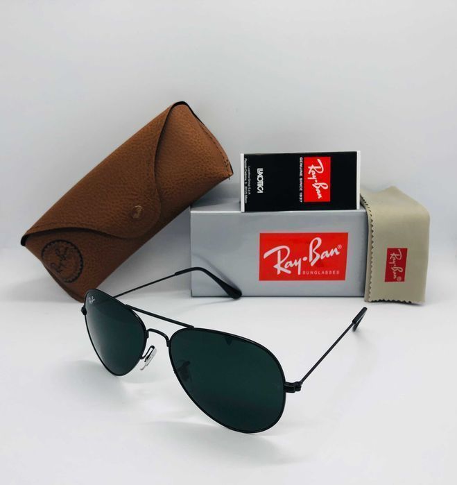Солнцезащитные очки Ray Ban Aviator Large Metal 3025 Black 58мм стекло