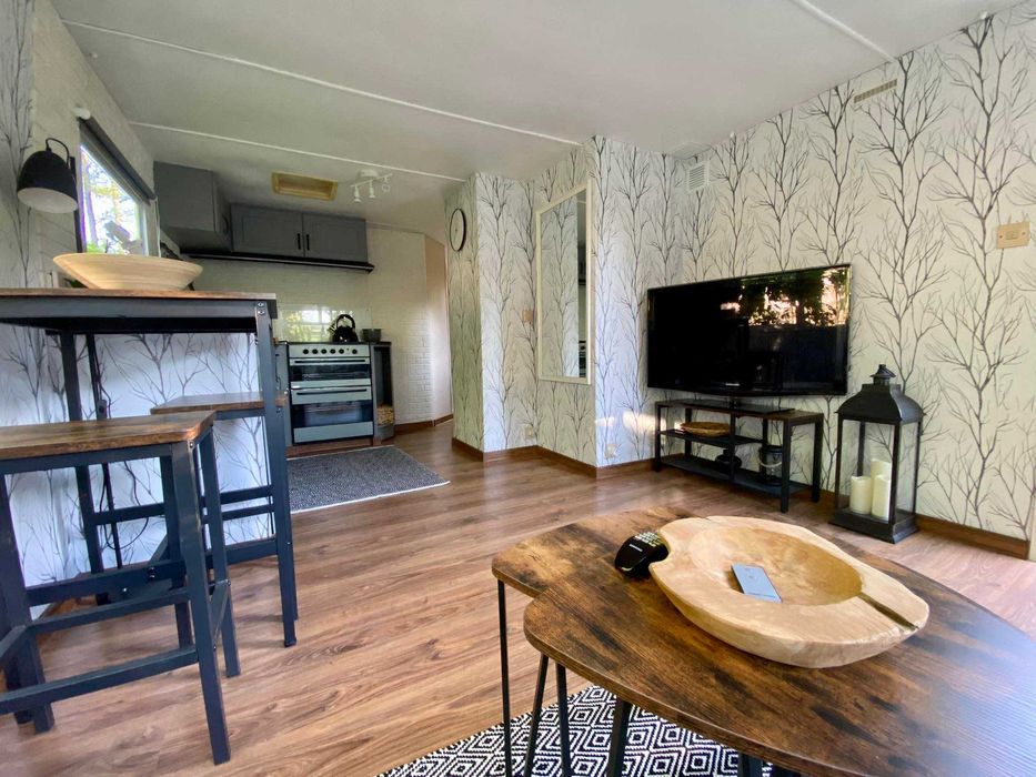 Domek nad jeziorem Białoławki pomost łódka