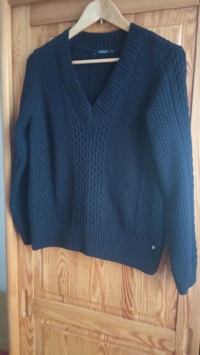 Damski granatowy sweter, rozm XS, Mohito
