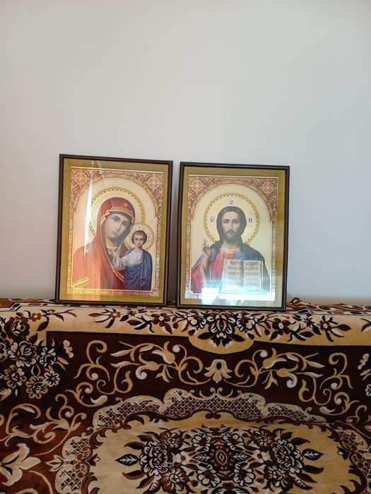 Нові ПРАВОСЛАВНІ ікони в дерев'яних кіотах зі склом 33,5×44,5×3 Казанс