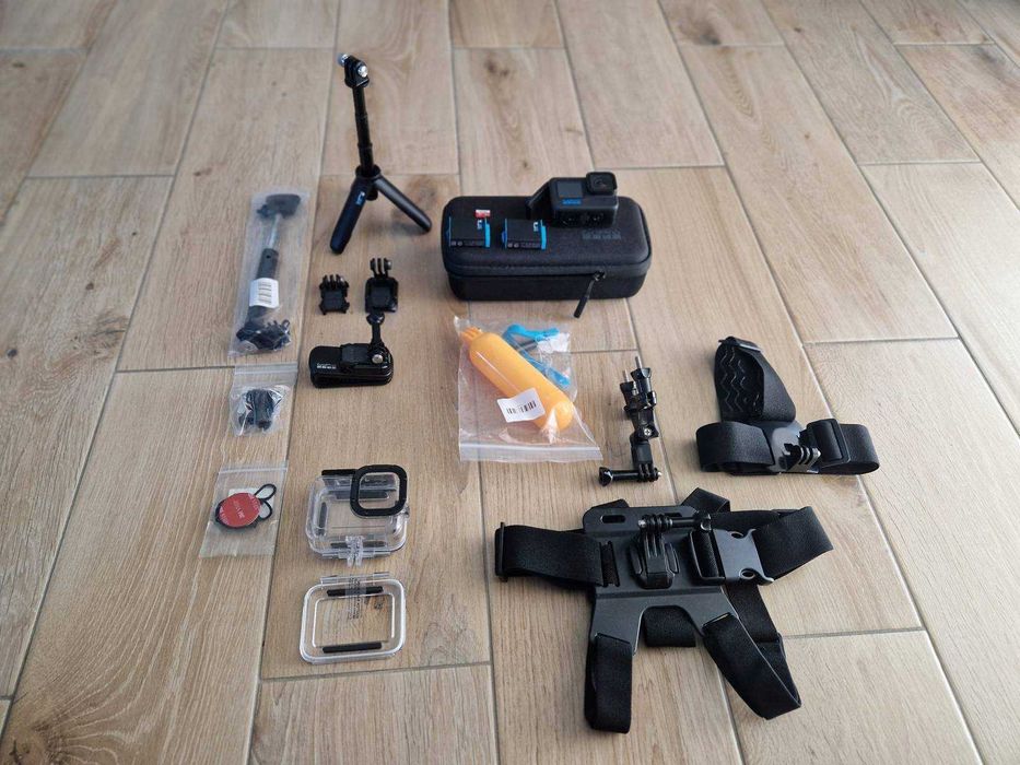 GoPro 10 Black 4K, 5.3K - Giga Zestaw - 128GB Lexar
