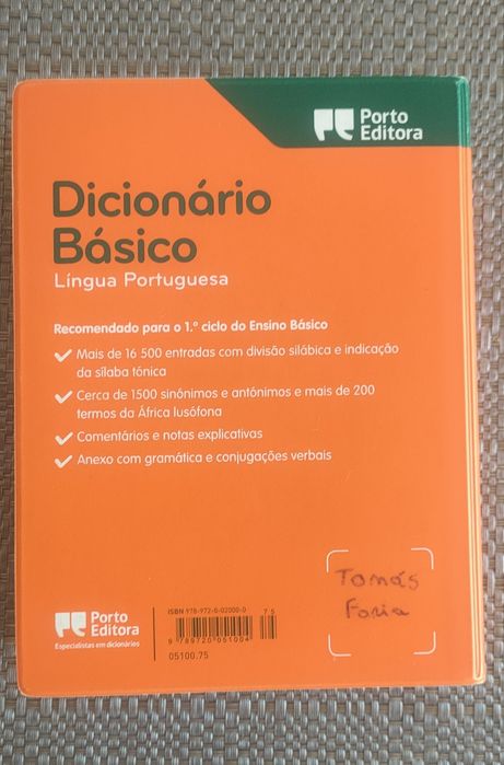 Dicionário Básico Língua Portuguesa 1° Ciclo