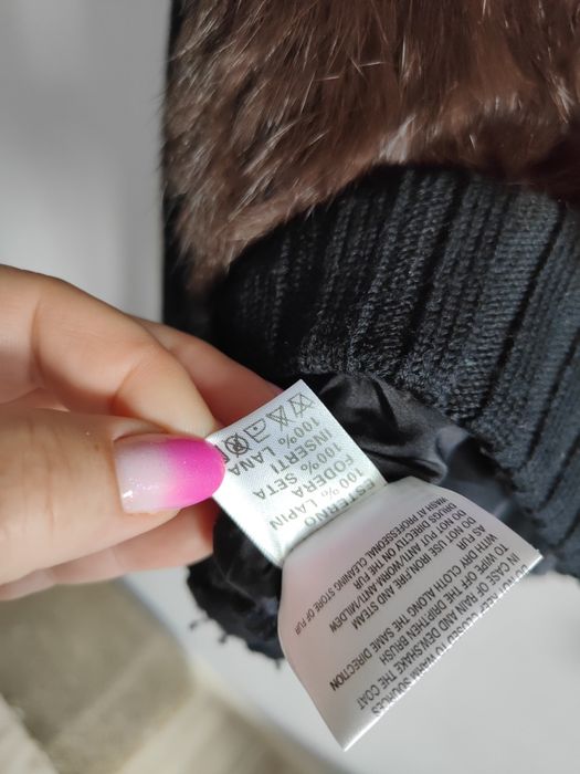Remondini milano sweter+futro z królika r.M
