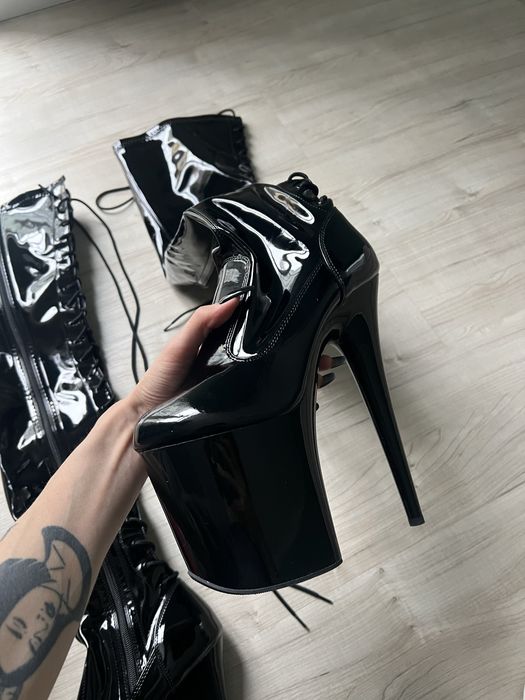 стріпи чорні лакові 3 для pole dance