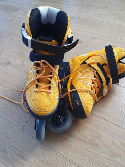 Rolki Oxelo r. 35-38 żółte, regulowane