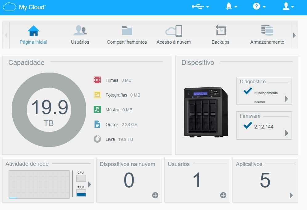 Disco NAS 20TB Western Digital EX4 - c/ 4x 5TB WD RED
