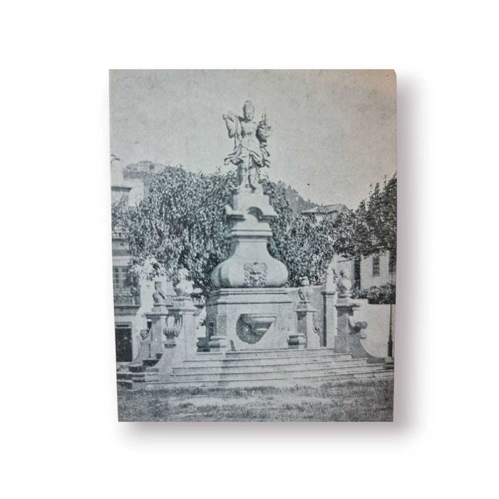 Cartão-Calêndário TipografiaVianense–1984(c/ régua/foto Estátua Viana)