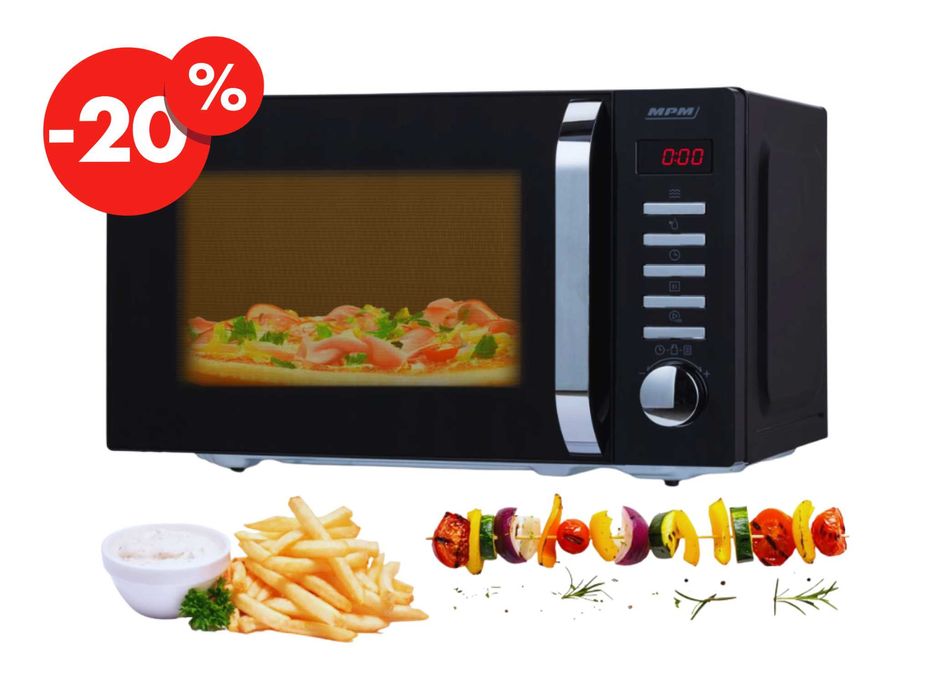 Mikrofala Kuchenka Mikrofalowa MPM 20L 700W Czarna 20-KMT-05 - OKAZJA