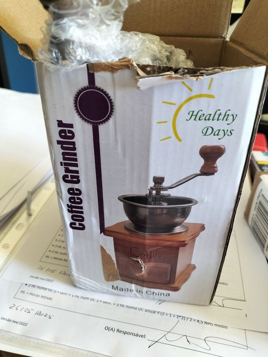 Máquina de moer café, miniatura