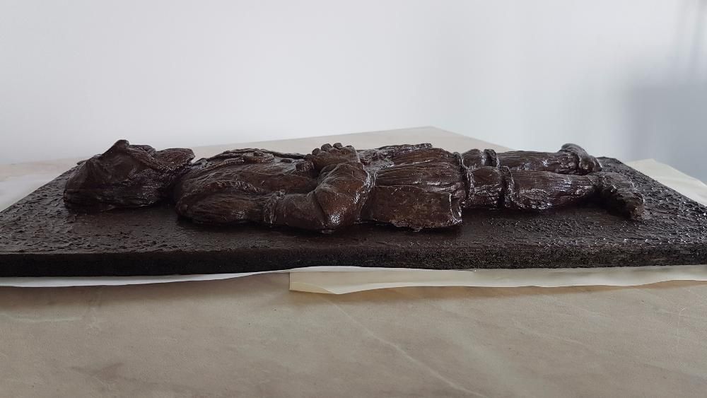 Płaskorzeźba: Szlachcic gliniana/gipsowa na płycie