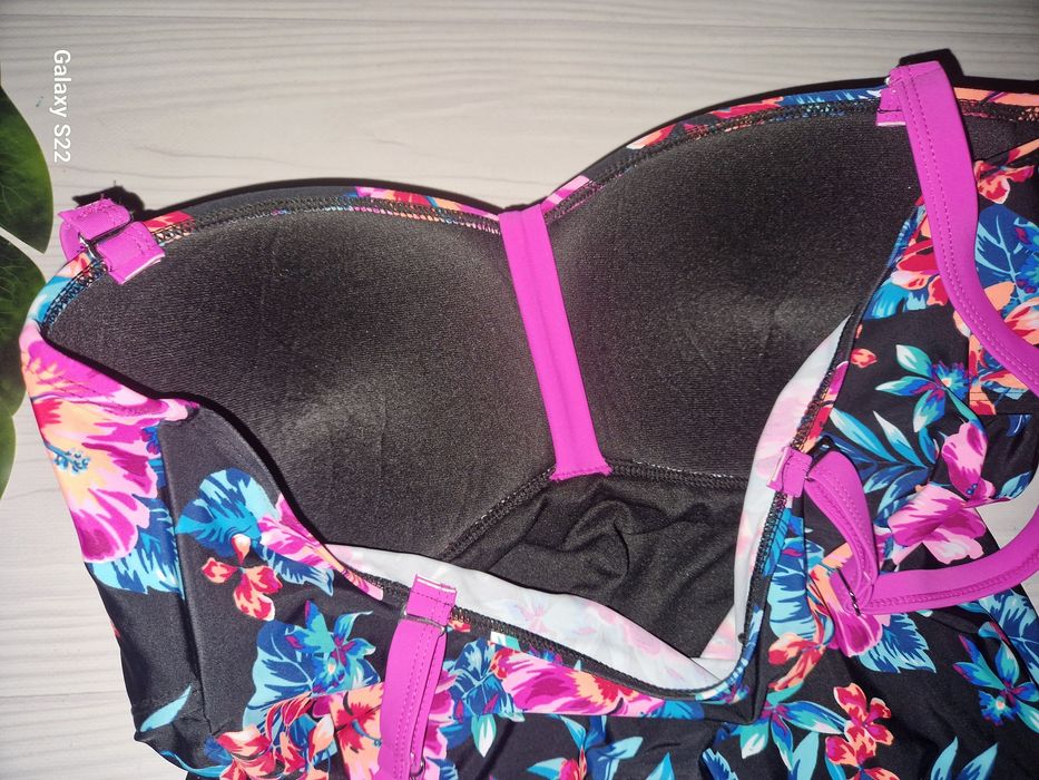 Купальник- плаття квітковий принт батал р.20