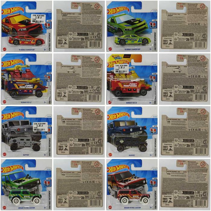 Hot Wheels First Response 2024 – 18 modeli Seria Camaro, RX-7, Nissan