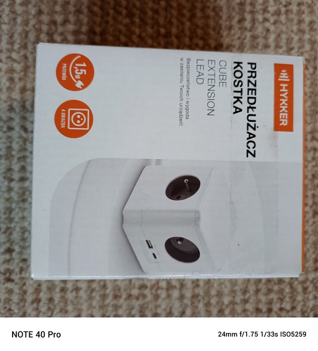 Nowy przedłużacz kostka cube Hykker